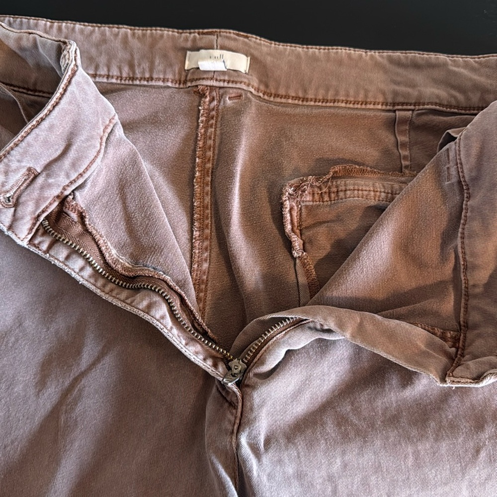 J Jill Women’s Wide Leg Cropped Pants/ Capris washed brown size 14 - Picture 16 of 16